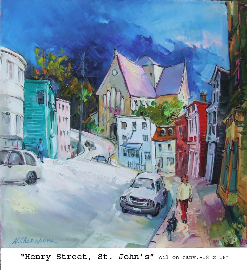 Henry street, St. John's, Newfoundland, Canada, Oil 
on Canvas